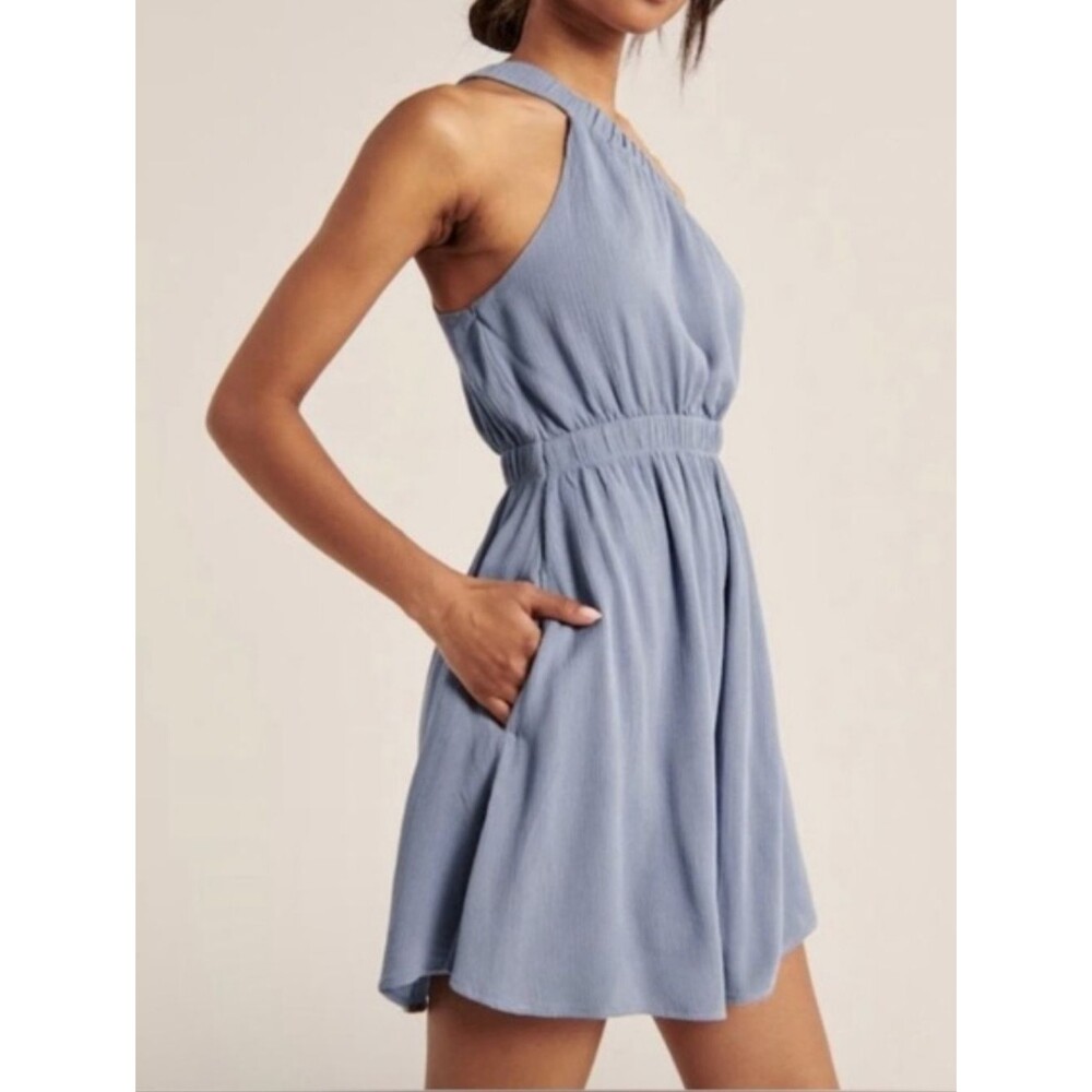 NWT Abercrombie And Fitch Scrunchie Strap Asymmetrical Dress Size LT